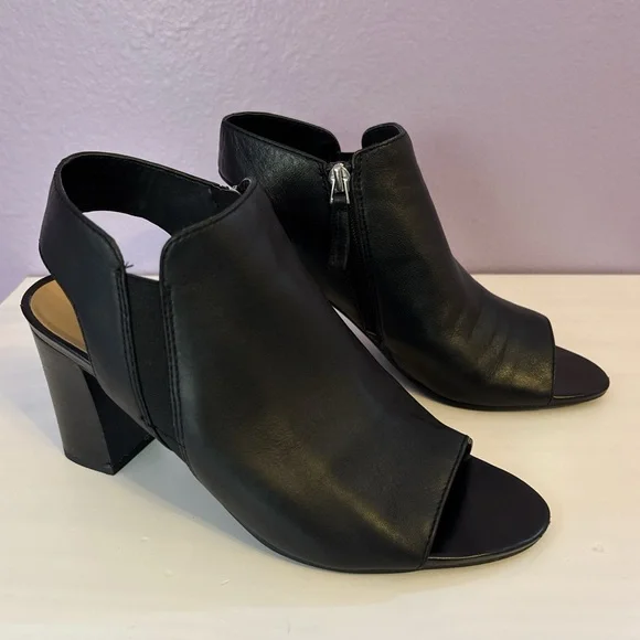 Black Women's Open-Toe Heels - Picture 1 of 7